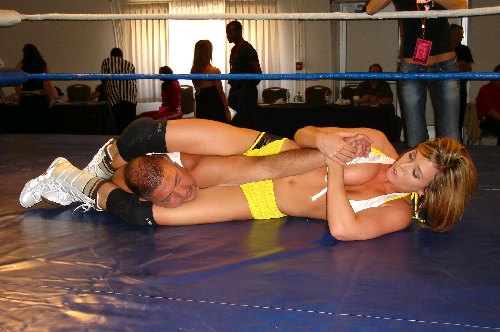 She's also good at mixed wrestling holds!